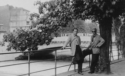 Manfred Ehlbeck und Guenther Cordes vor der Firmengruendung 1956